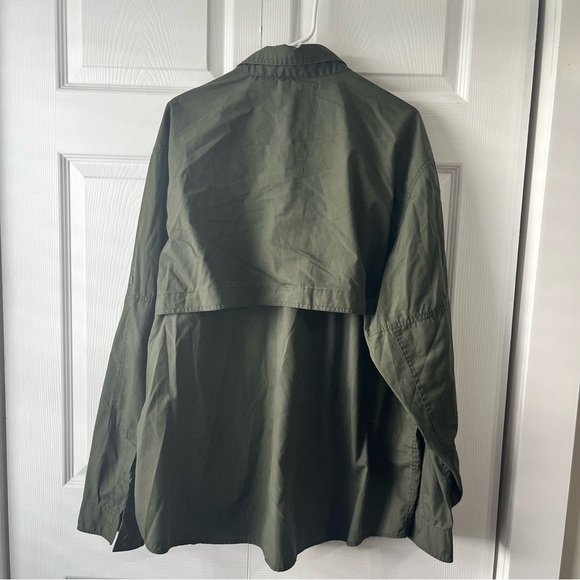 CQR Mens Tactical Fishing Hiking Shirt Size US 2XL Military Green Long Sleeve - Picture 4 of 4